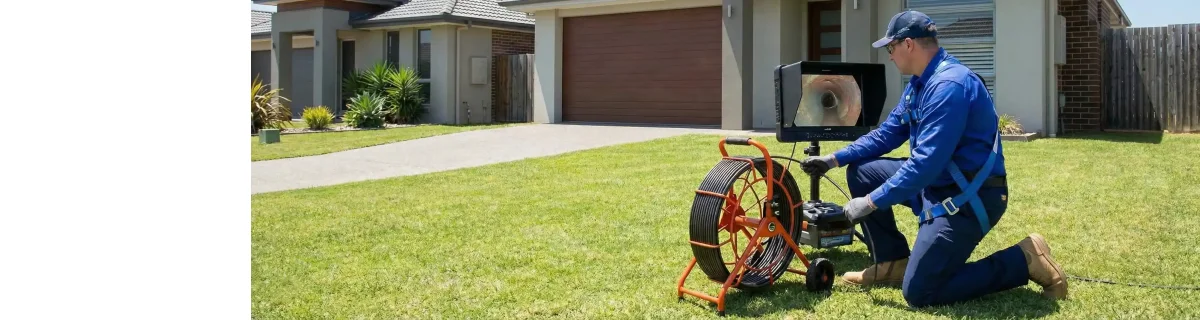 inspecting a sewer line
